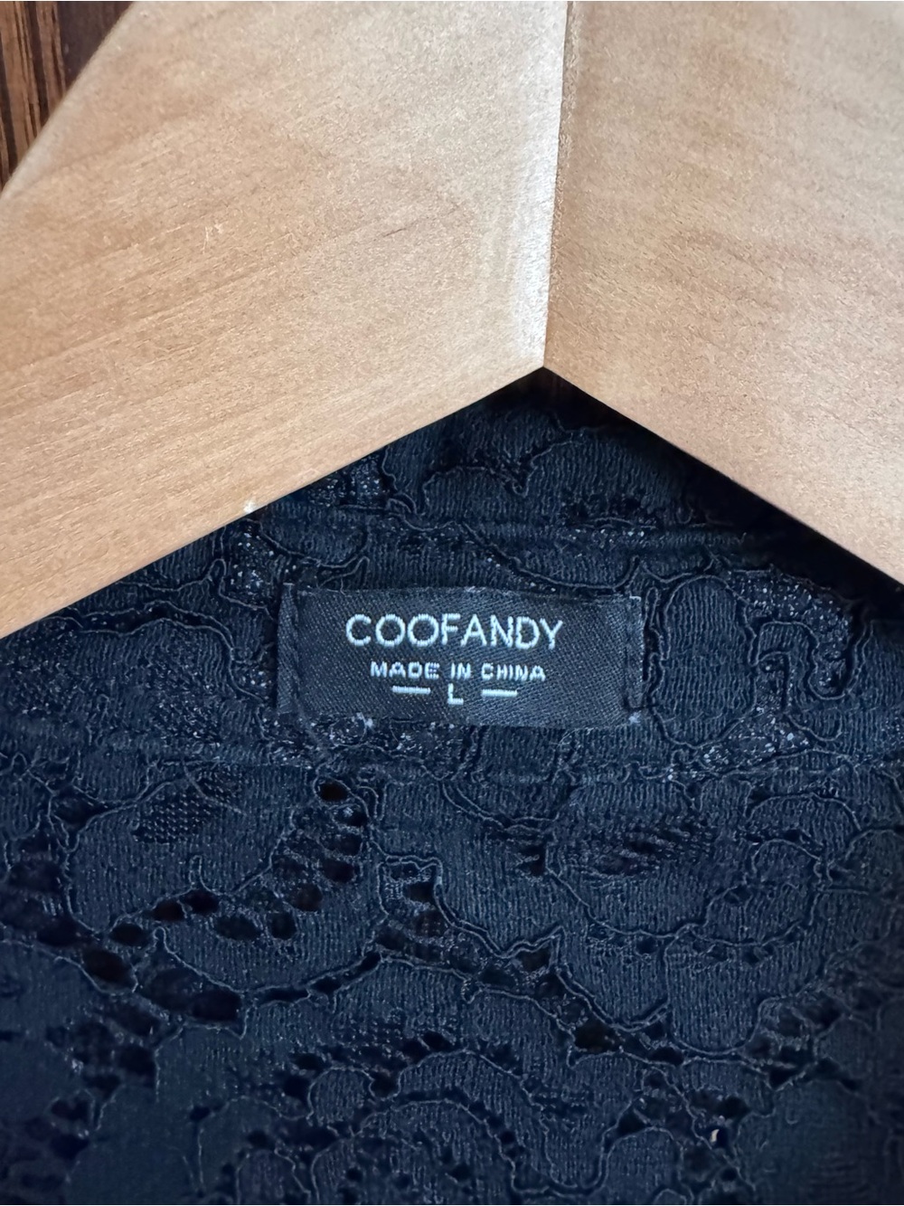 Coofandy Mens Lace Button-Down Shirt in Black size L - Picture 2 of 5